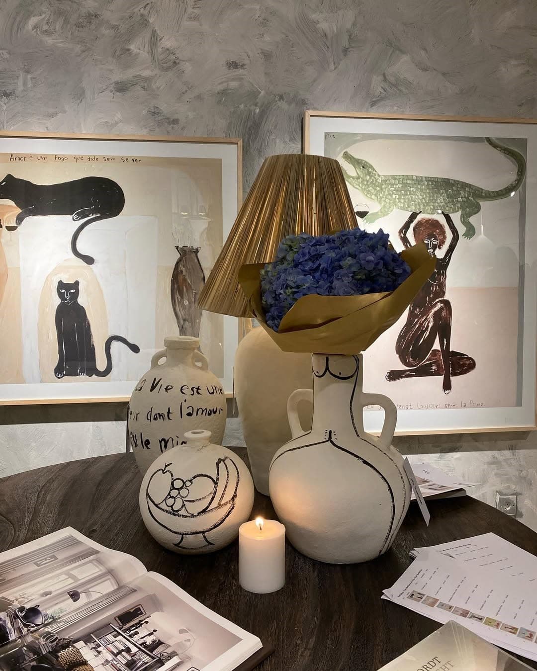 Chaterina Working in an Art Gallery